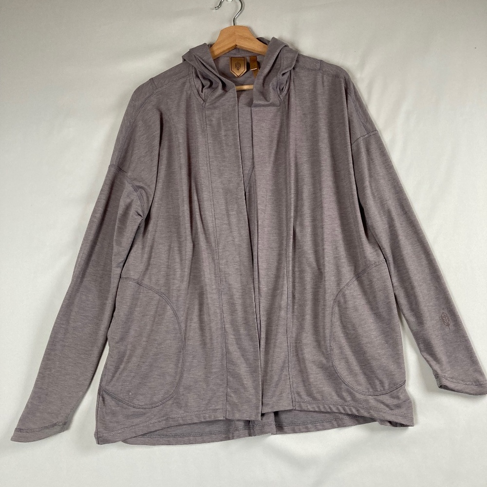 Indygena Purple Open Front Hooded Jacket Activewear Hoodie Akoro Size Small